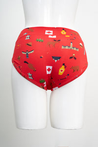 The Hipster, Red Canada Print, Bamboo