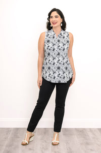 Hula Tank, BW Sketch, Linen Bamboo