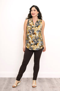 Hula Tank, Coffee Marble, Rayon