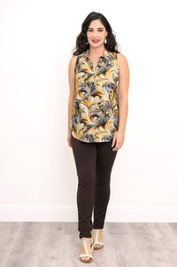 Hula Tank, Coffee Marble, Rayon