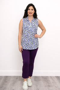 Hula Tank, Indigo Rain, Linen Bamboo