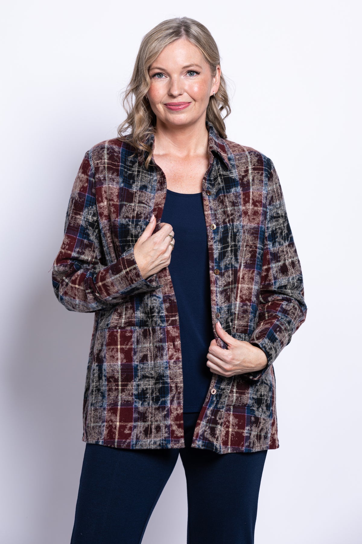 Iris Jacket, Multi Plaid, Cotton