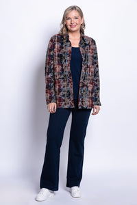 Iris Jacket, Multi Plaid, Cotton