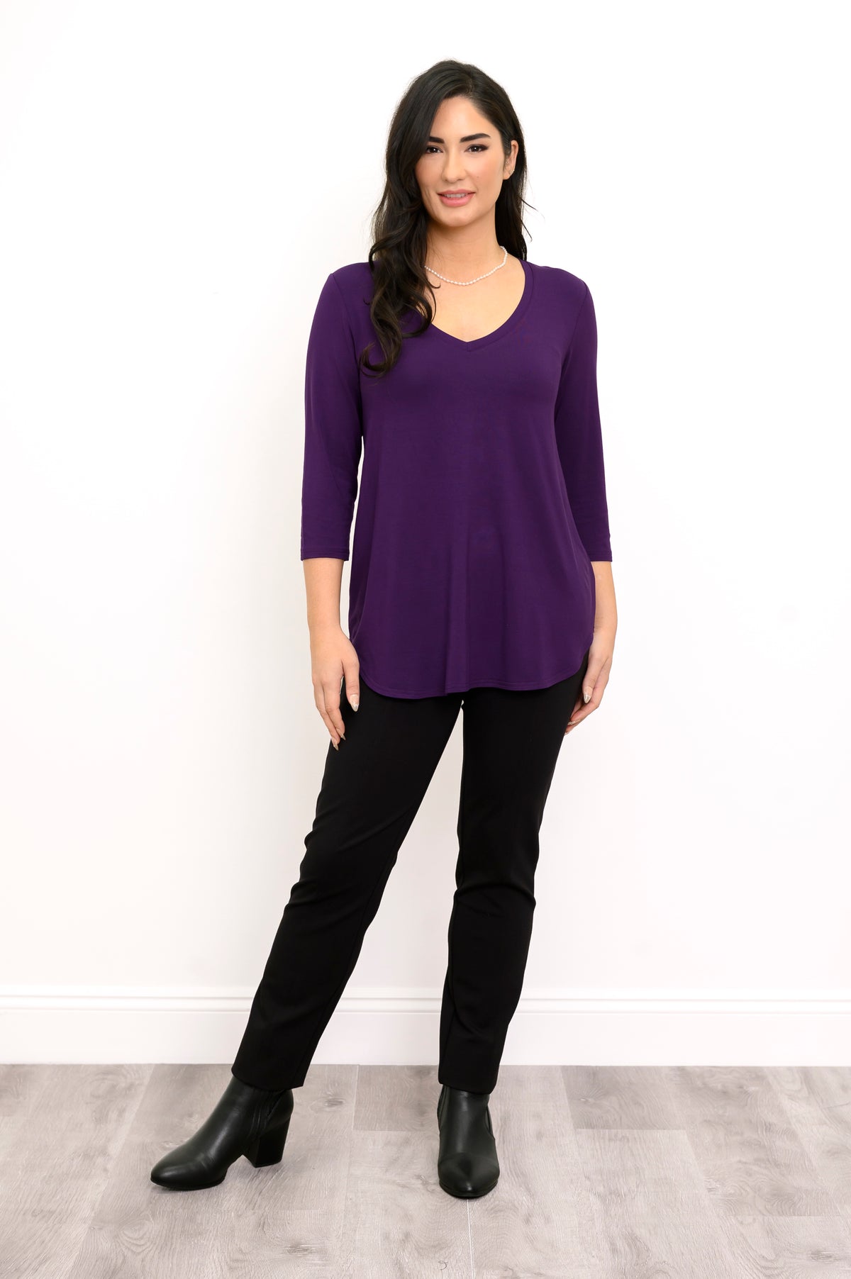 Jackie 3/4 Top, Royale, Bamboo