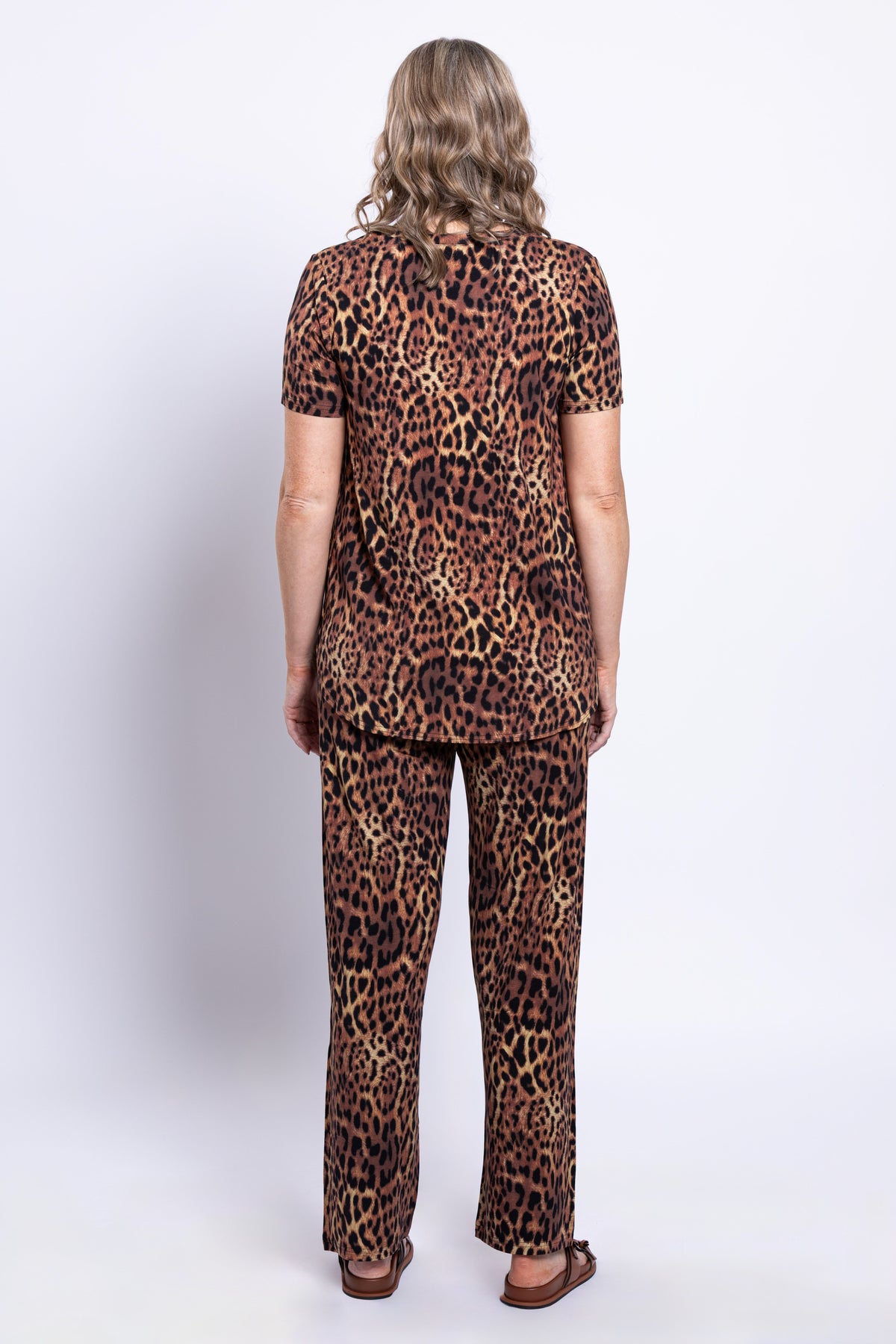 Dream Pant, Chocolate Leopard, Bamboo