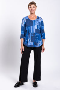 Jazz 3/4 Top, Blue Forest, Bamboo