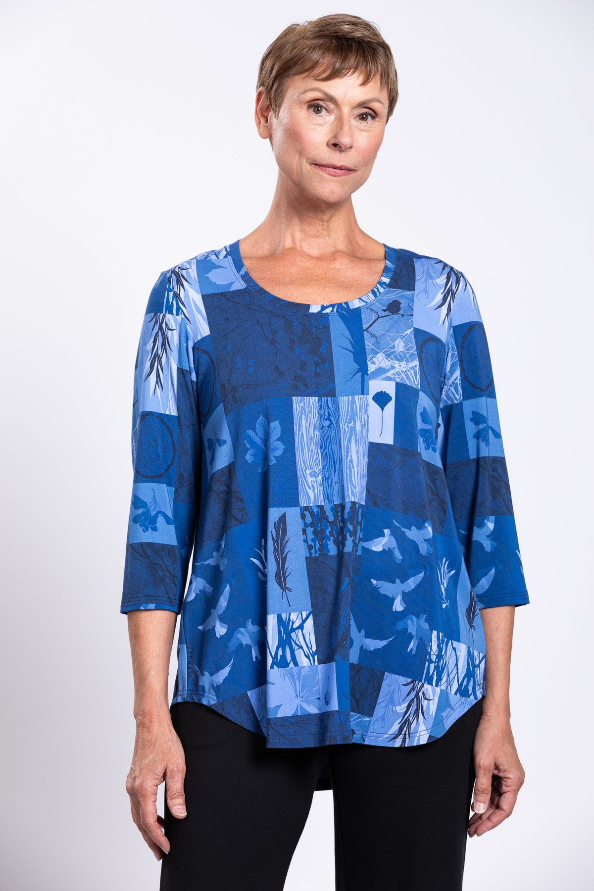 Jazz 3/4 Top, Blue Forest, Bamboo