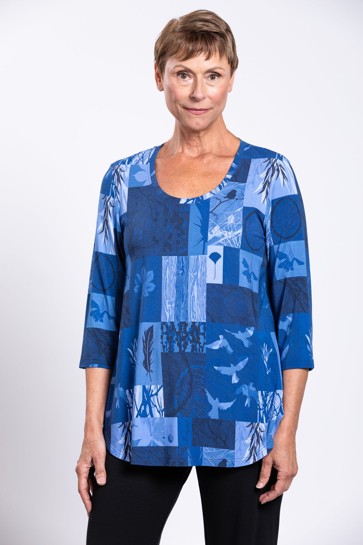 Jazz 3/4 Top, Blue Forest, Bamboo