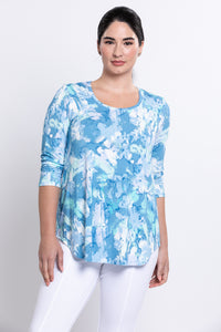 Jazz 3/4 Top, Denim Clouds, Bamboo