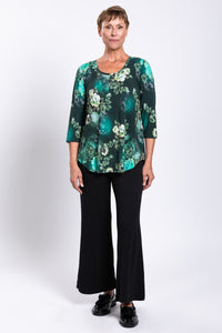 Jazz 3/4 Top, Teal Magic, Bamboo