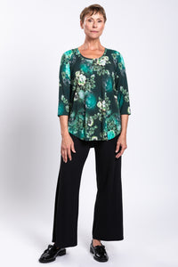 Jazz 3/4 Top, Teal Magic, Bamboo