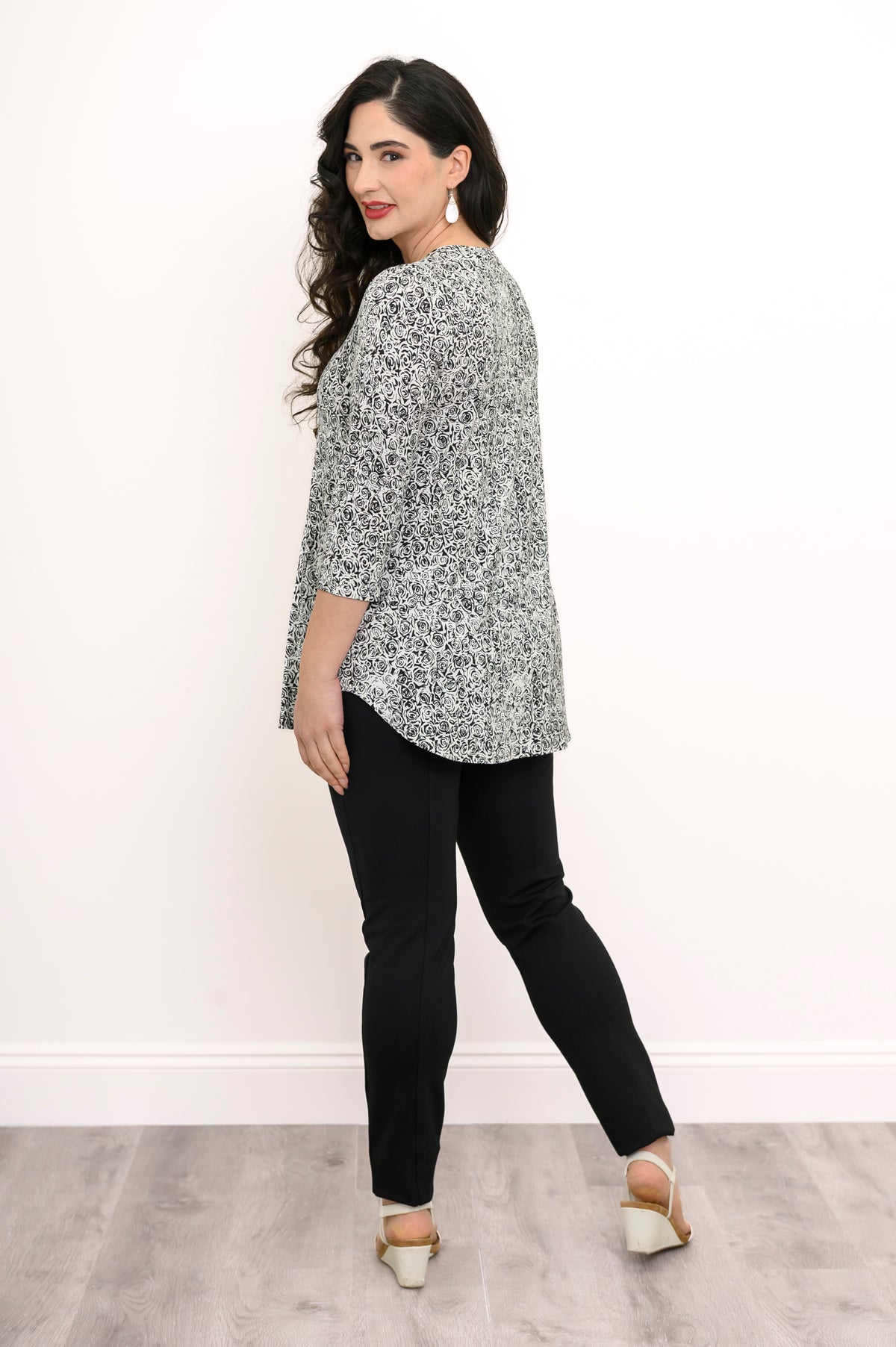 Jazz 3/4 Top, BW Rosette, Bamboo