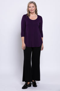 Jazz 3/4 Slv Top, Royale, Bamboo