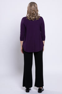 Jazz 3/4 Slv Top, Royale, Bamboo