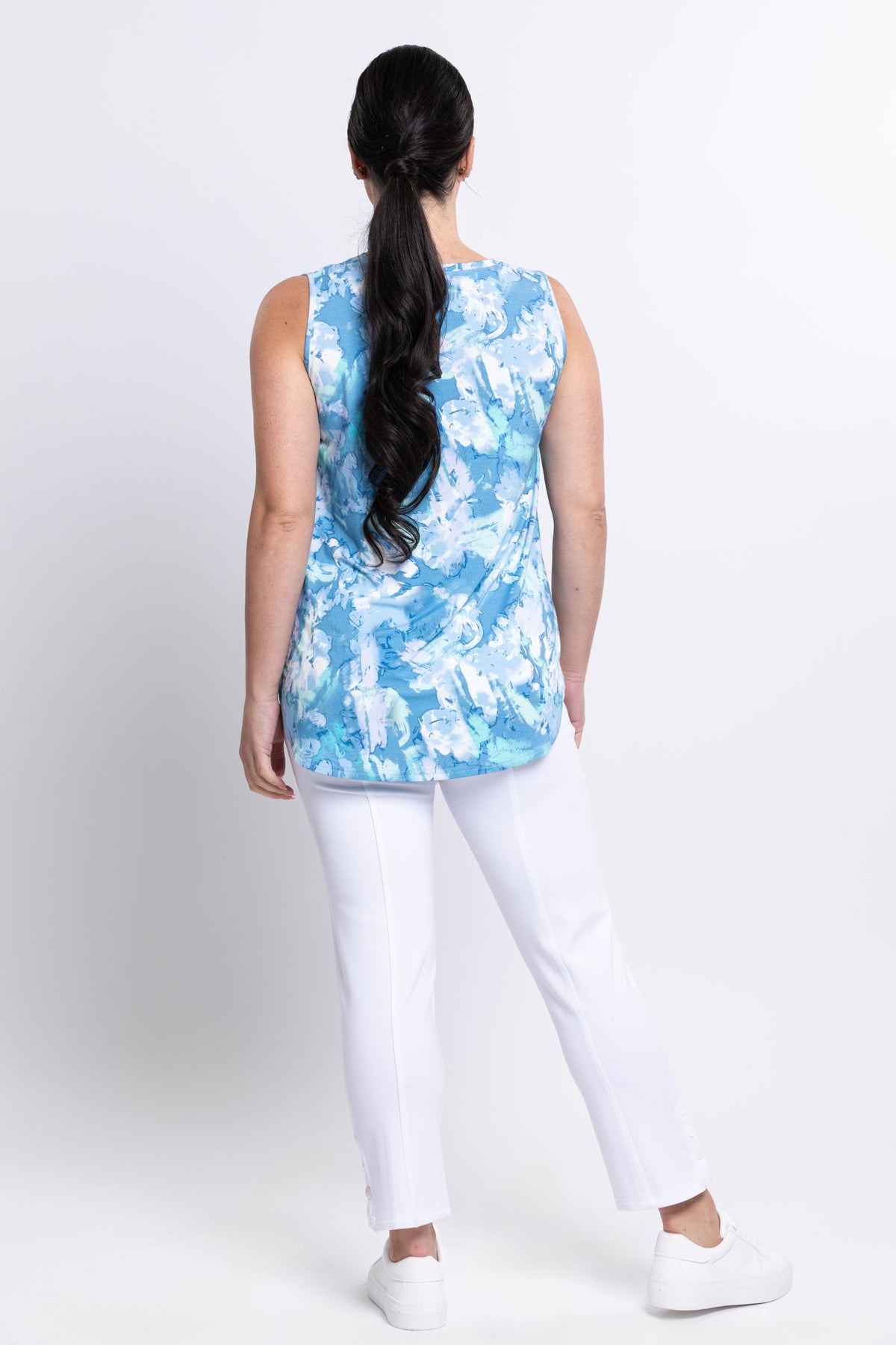 Jazz Tank, Denim Clouds, Bamboo