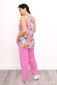 Jazz Tank, Pink Bouquet, Bamboo