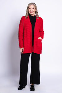 Jenny Cardigan, Red, Cotton