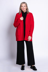 Jenny Cardigan, Red, Cotton