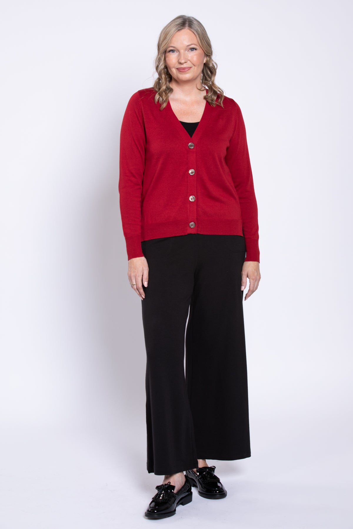 Jessica Sweater, Lipstick, Bamboo Cotton