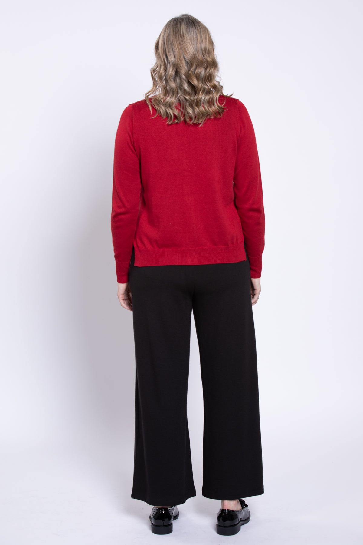 Jessica Sweater, Lipstick, Bamboo Cotton