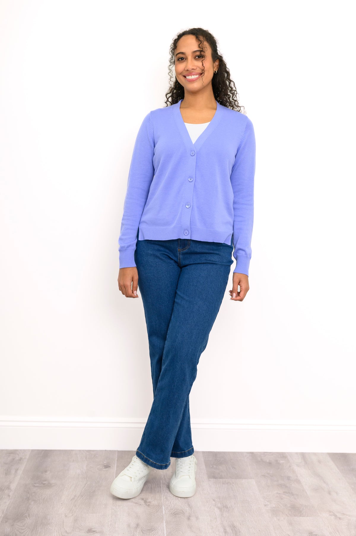 Jessica Sweater, Periwinkle, Bamboo Cotton