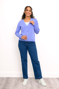Jessica Sweater, Periwinkle, Bamboo Cotton