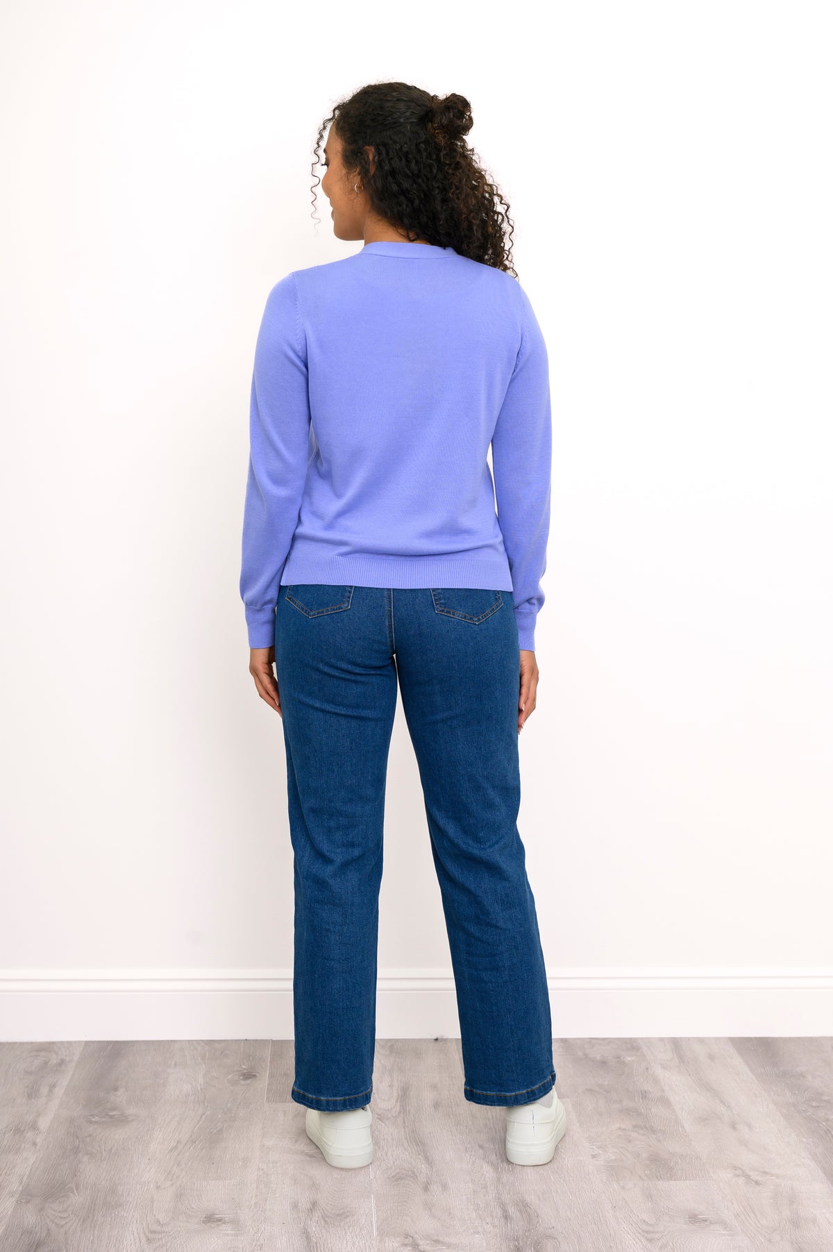 Jessica Sweater, Periwinkle, Bamboo Cotton
