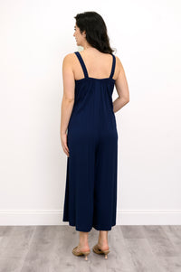 Joanna Jumpsuit, Indigo, Linen Bamboo