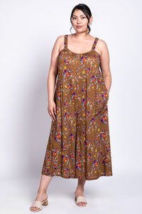 Joanna Jumpsuit, Sand Pansy, Linen Bamboo