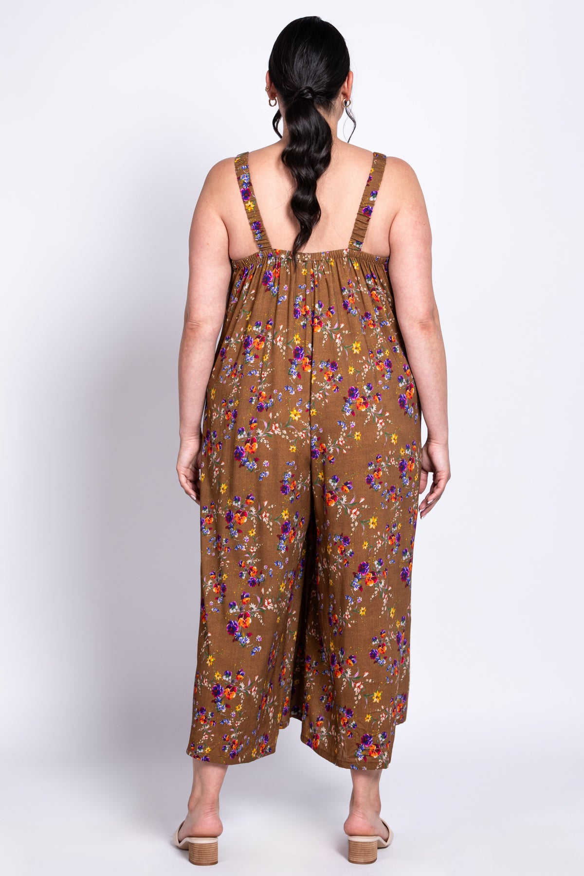 Joanna Jumpsuit, Sand Pansy, Linen Bamboo