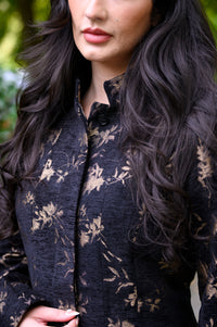 Julia Coat, Golden Leaves, Viscose