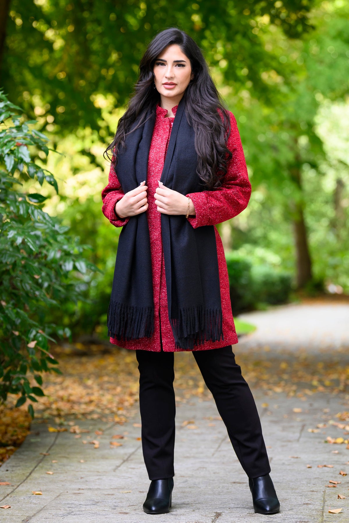Julia Coat, Red, Viscose