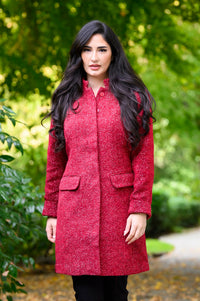 Julia Coat, Red, Viscose
