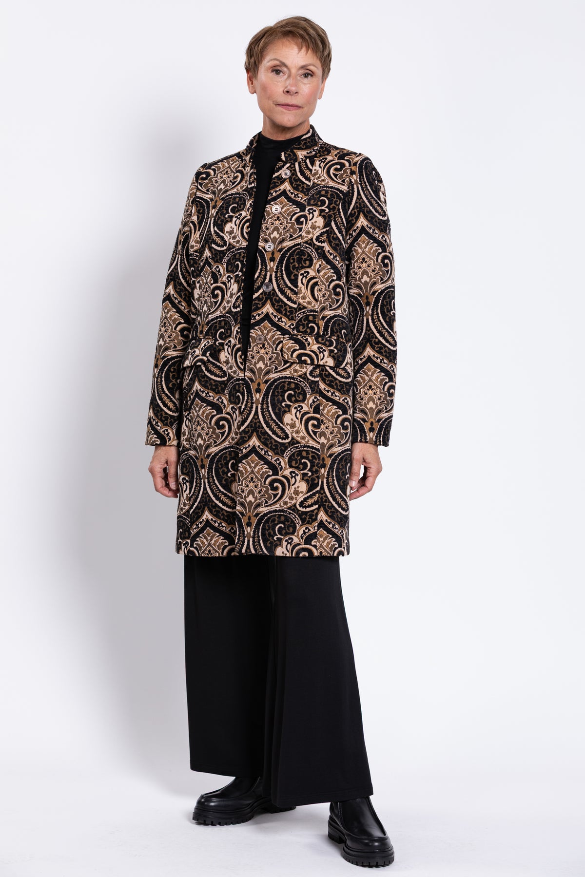 Julia Coat, Jaquard, Viscose