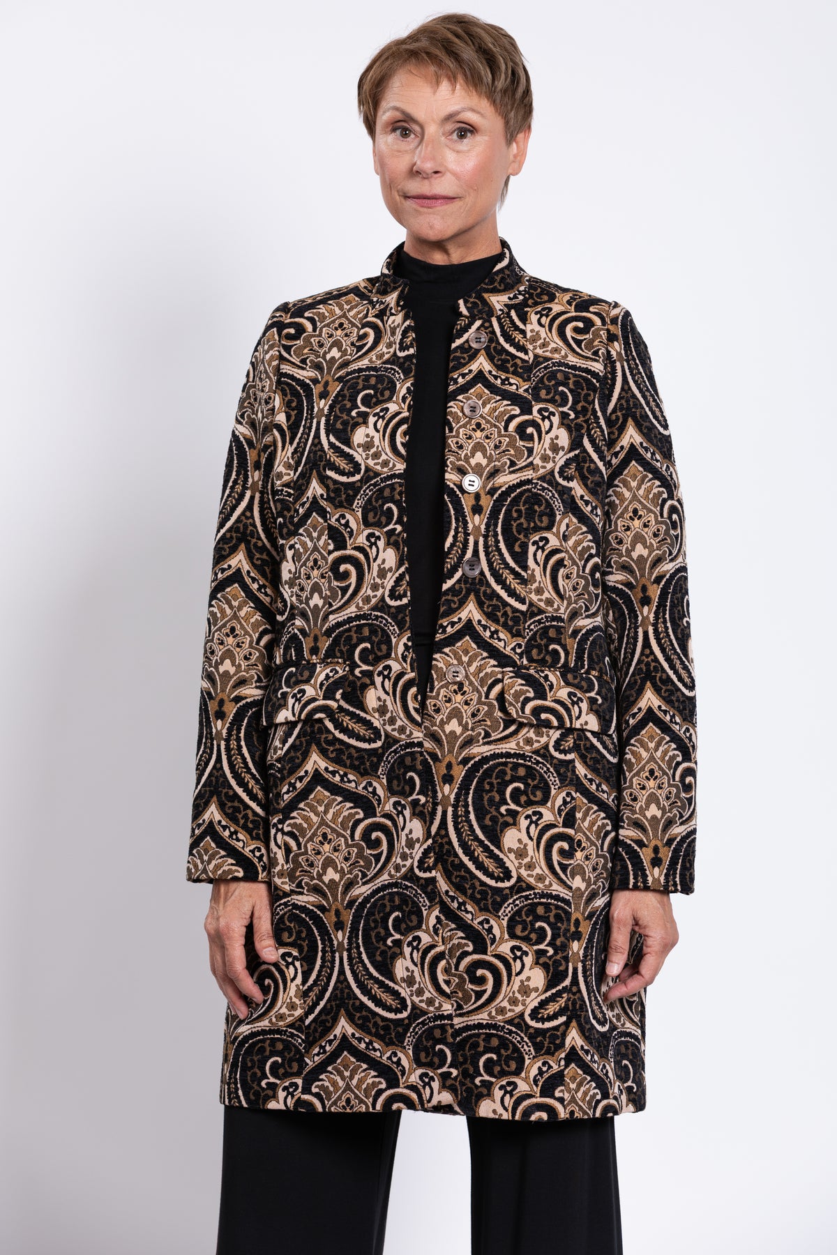 Julia Coat, Jaquard, Viscose