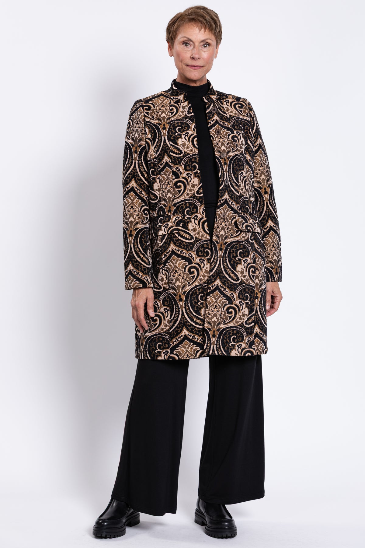 Julia Coat, Jaquard, Viscose