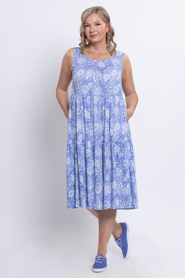 Juni Dress, Peri Teatime, Linen Bamboo