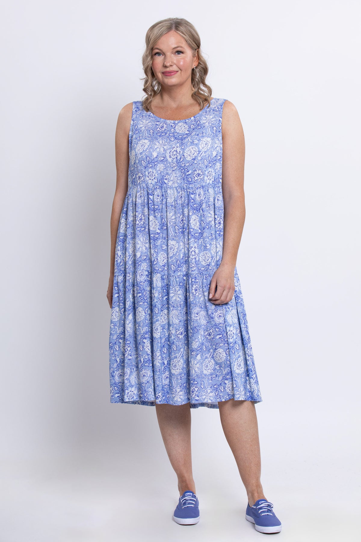 Juni Dress, Peri Teatime, Linen Bamboo