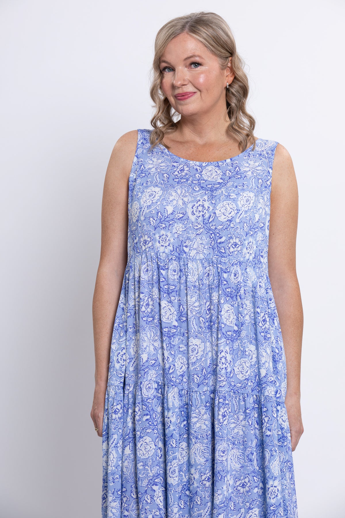 Juni Dress, Peri Teatime, Linen Bamboo