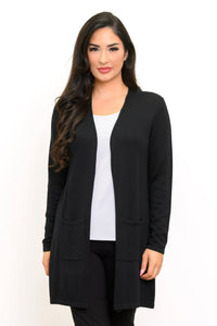 Pull Justine, noir, bambou coton