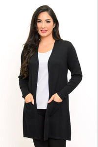 Pull Justine, noir, bambou coton