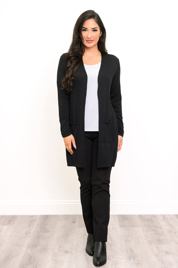 Justine Sweater, Black, Bamboo Cotton