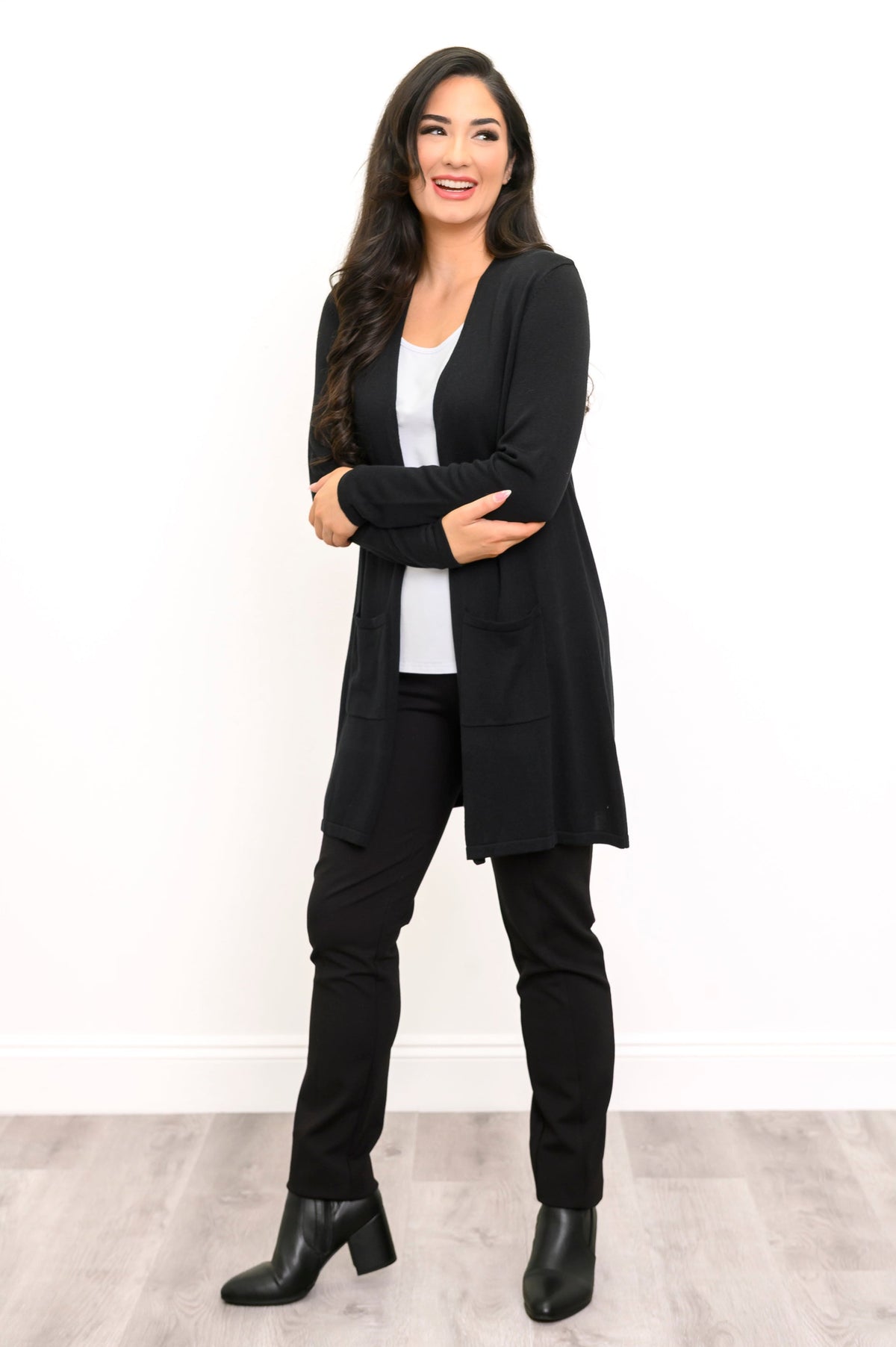 Pull Justine, noir, bambou coton
