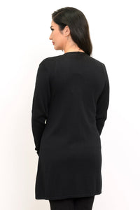 Pull Justine, noir, bambou coton