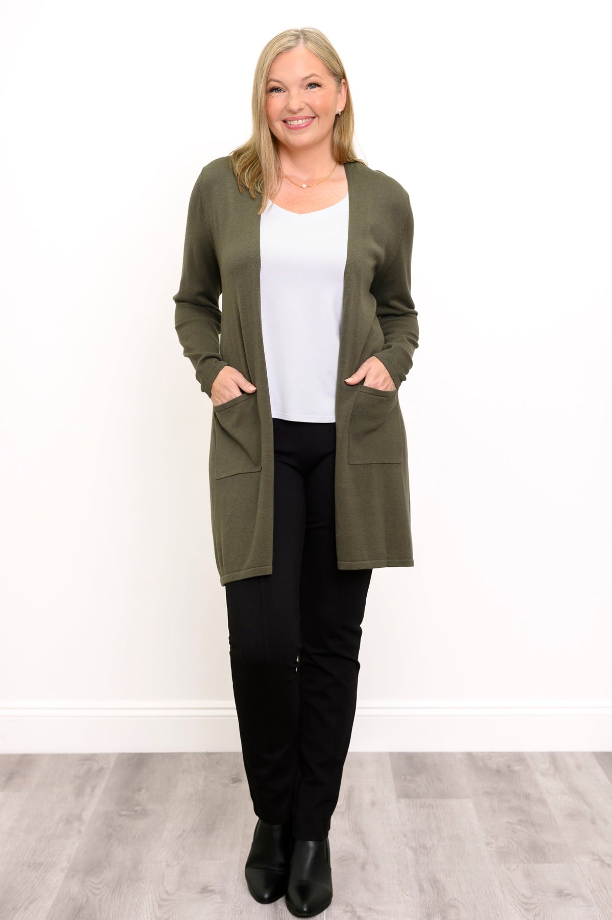 Justine Sweater, Khaki, Bamboo Cotton