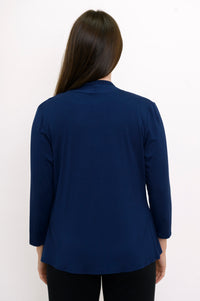 Kathy Jacket, Indigo, Bamboo