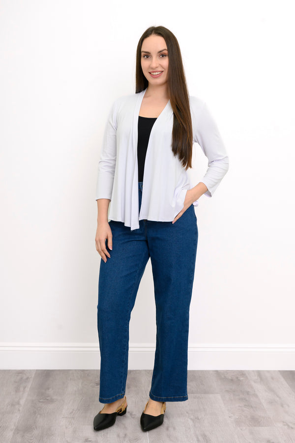 Kathy Jacket, White, Bamboo