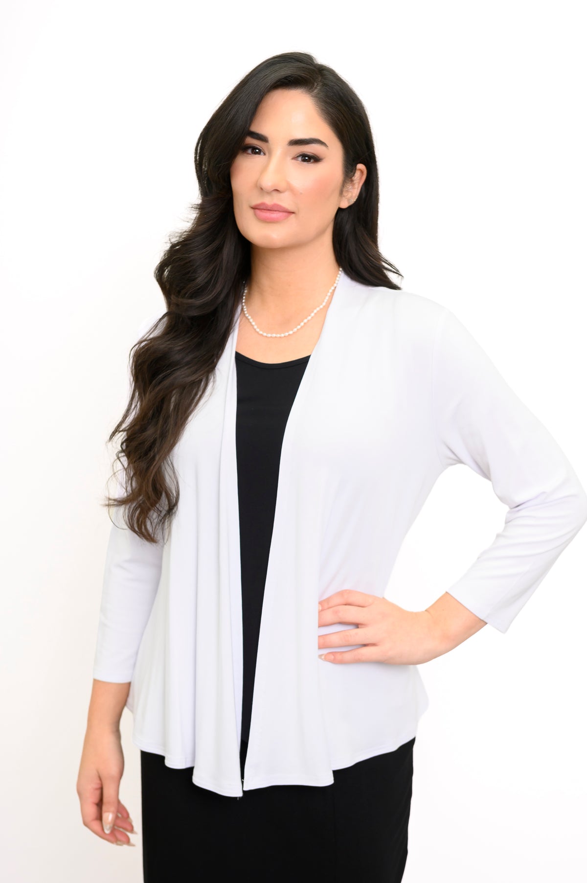 Kathy Jacket, White, Bamboo