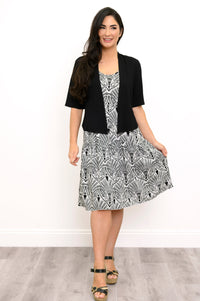 Kayana Dress, Midnight Palm