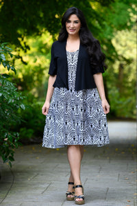 Kayana Dress, Midnight Palm